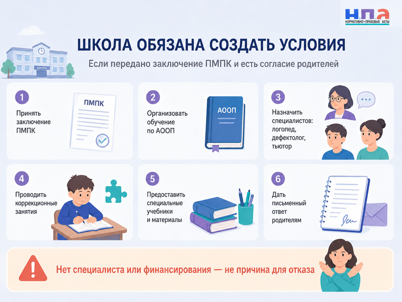 Школа не предоставляет адаптированную программу ребенку с ОВЗ заключение ПМПК, обязанности и жалоба