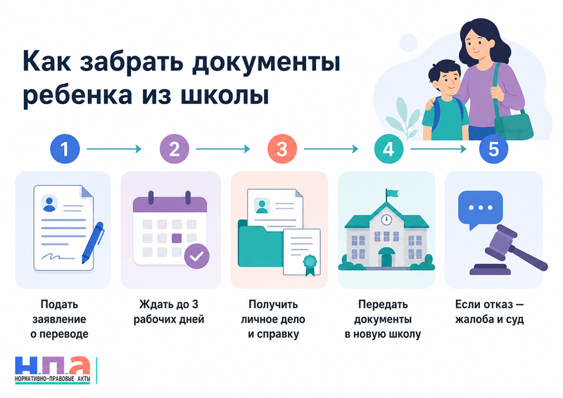Школа не выдает личное дело или документы ребенка при переводе куда обращаться родителям