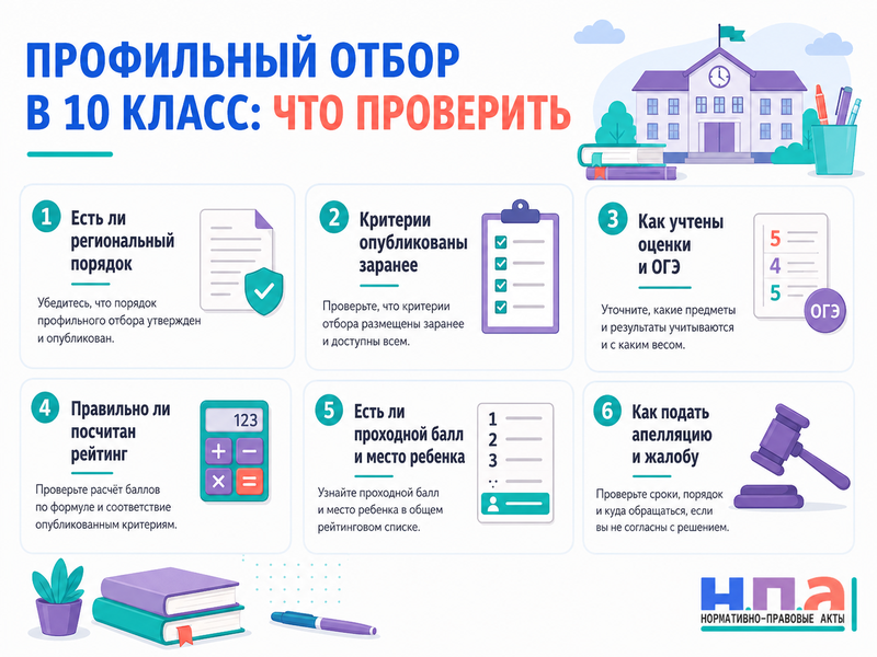 Школа отказала в приеме ребенка в 10 класс профильный отбор, оценки и порядок обжалования