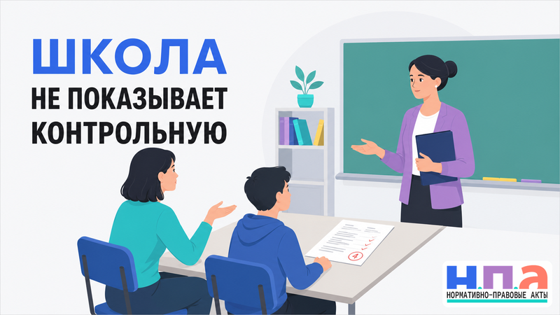 Школа отказывается показать проверенную контрольную работу