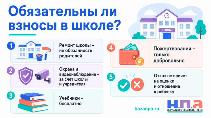 Школа собирает деньги на ремонт, охрану или учебники обязательны ли родительские взносы