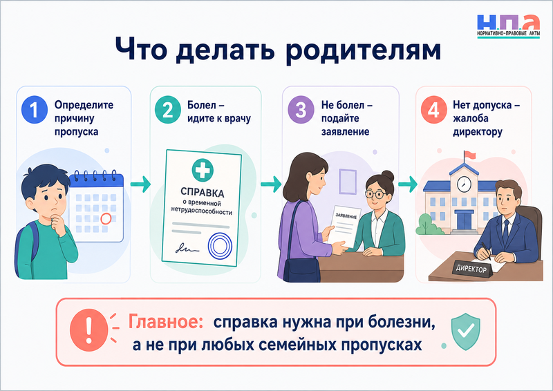 Школа требует медицинскую справку после пропуска занятий когда документ действительно обязателен