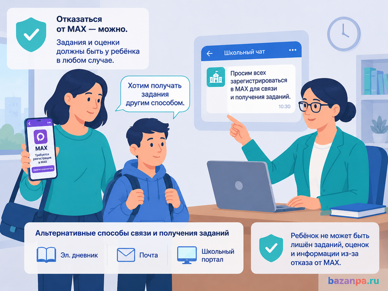 Школа требует установить MAX можно ли отказаться и как получать задания
