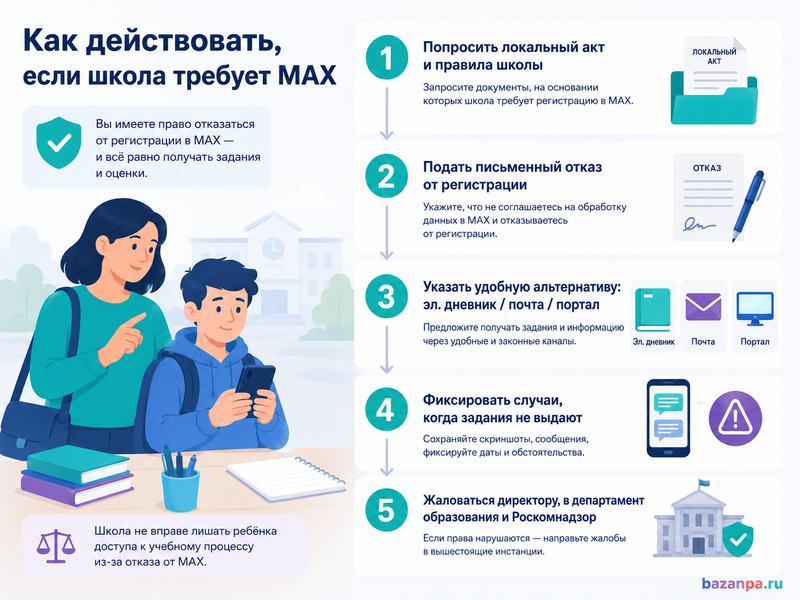 Школа требует установить MAX можно ли отказаться и как получать задания