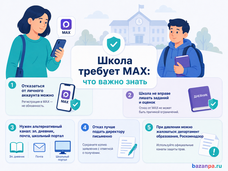 Школа требует установить MAX можно ли отказаться и как получать задания