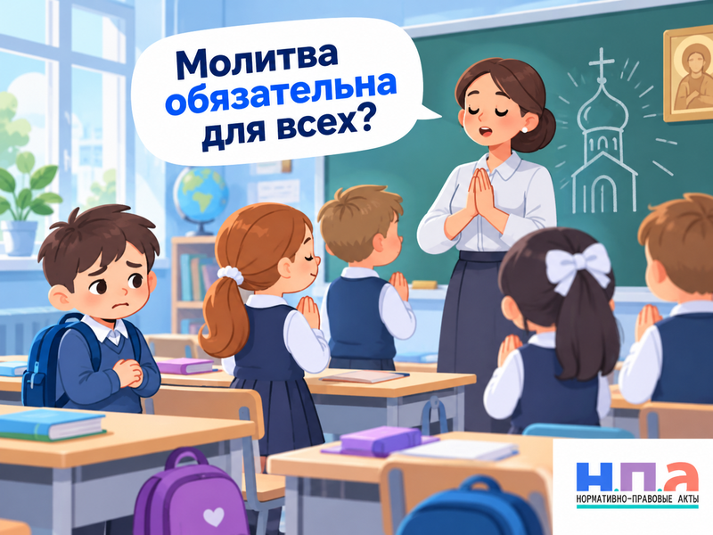 Школа заставляет ребёнка молиться - можно ли отказаться от обряда