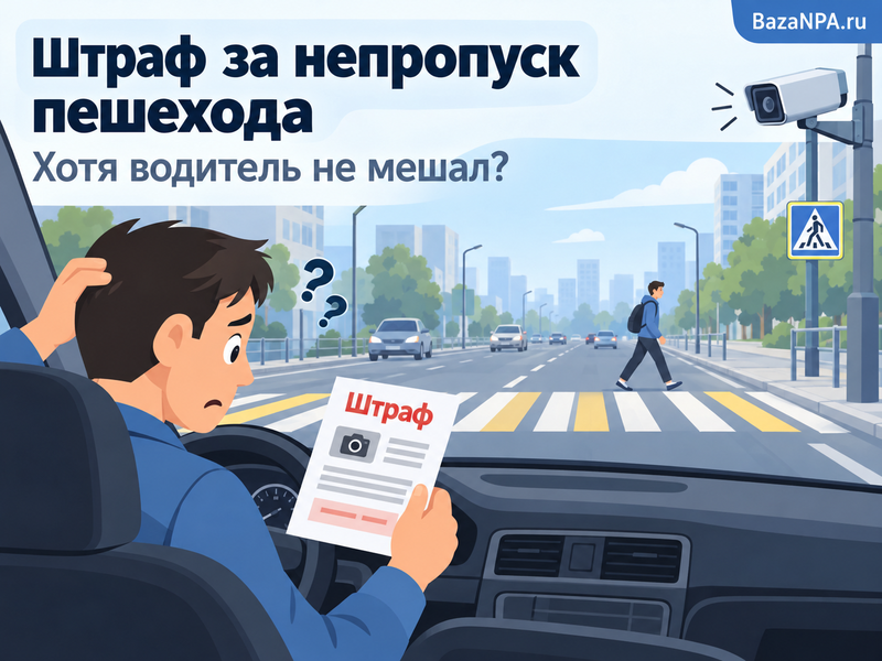 Штраф за непропуск пешехода, хотя помех не было - как оспорить