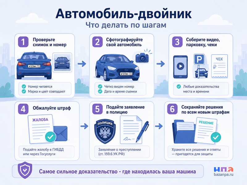 Штрафы приходят из-за автомобиля-двойника или клонированных номеров как доказать ошибку