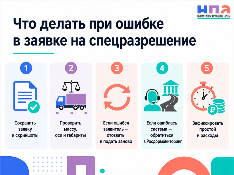 Система спецразрешений указала неправильный маршрут или осевые нагрузки: как исправить заявку и взыскать простой