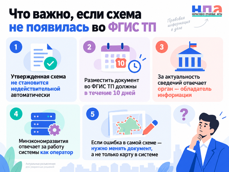 Схема не появилась во ФГИС ТП