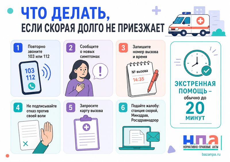 Скорая помощь долго не приезжает или отказывается госпитализировать куда жаловаться и кто отвечает