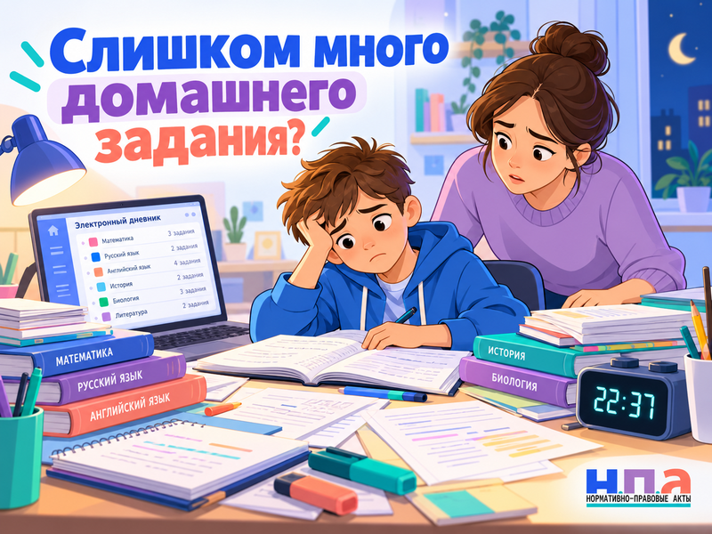 Слишком много домашнего задания - сколько можно задавать и куда жаловаться