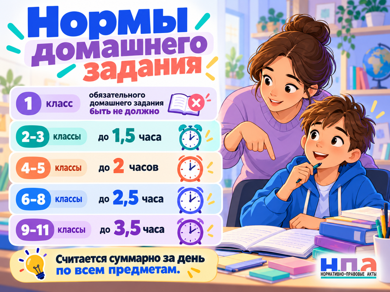Слишком много домашнего задания - сколько можно задавать и куда жаловаться