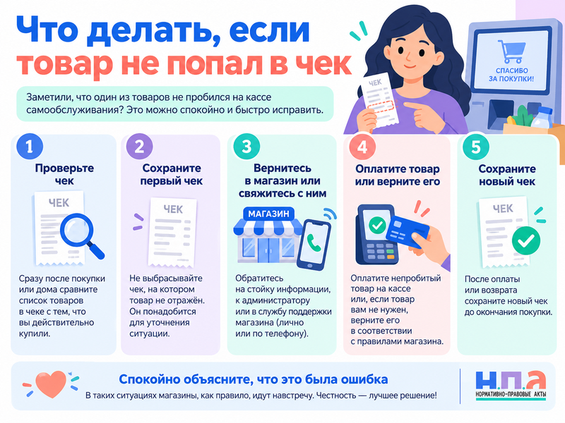 Случайно не пробил товар на кассе - считается ли это кражей