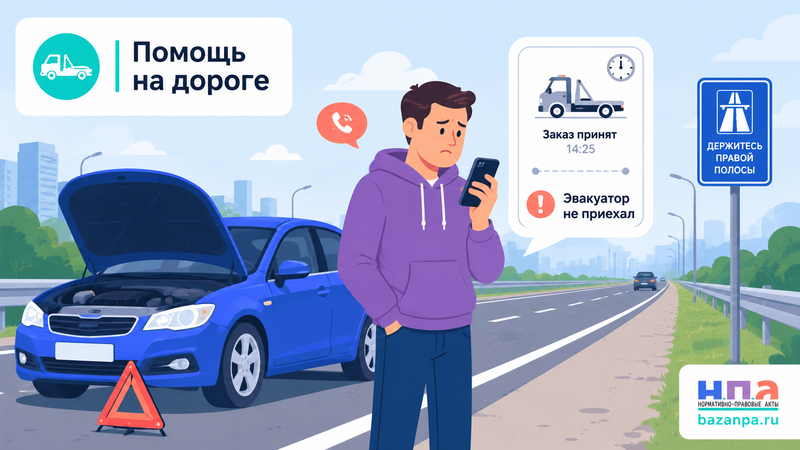 Служба помощи на дороге не прислала эвакуатор или техпомощь можно ли взыскать расходы
