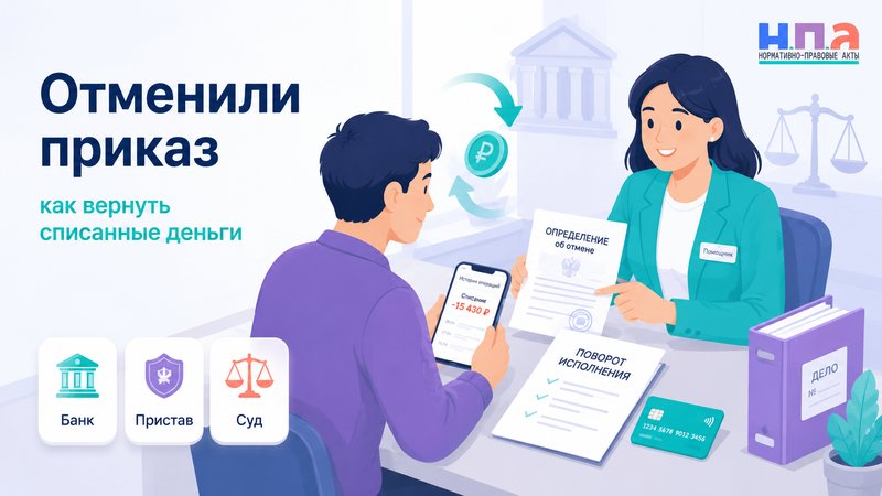Как вернуть деньги после отмены судебного приказа: поворот исполнения