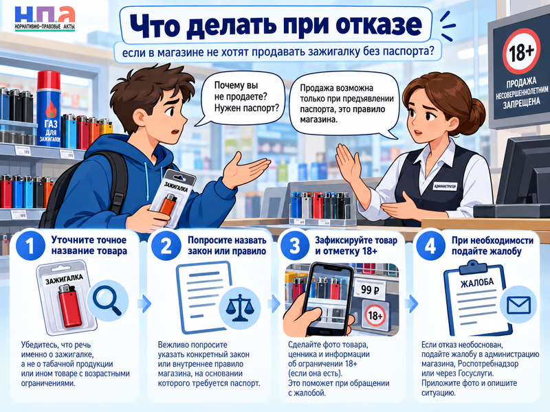 Со скольки лет продают зажигалки и когда могут попросить паспорт
