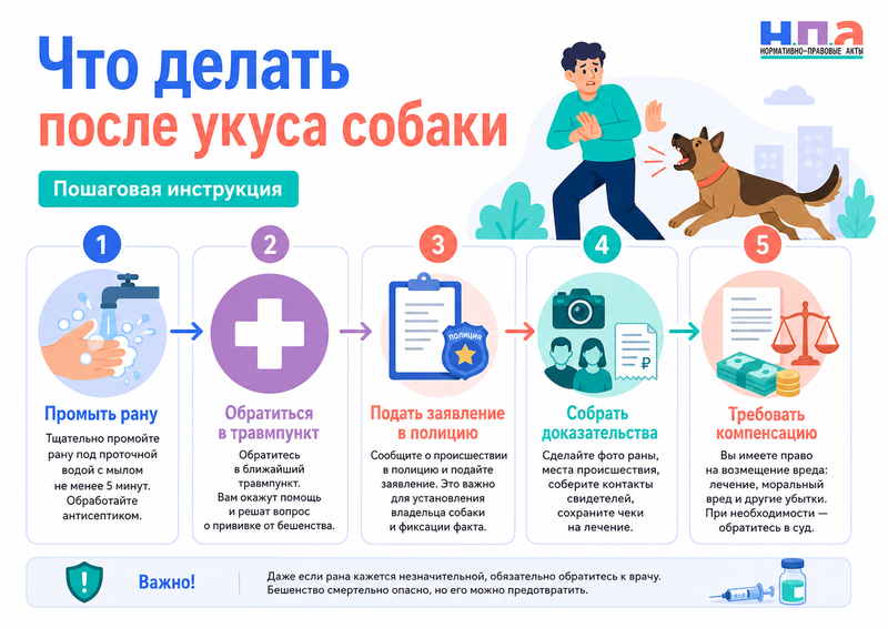 Собака напала или укусила человека лечение, доказательства и компенсация с владельца