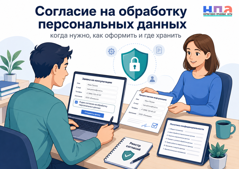 Согласие на обработку персональных данных когда нужно, как оформить и где хранить