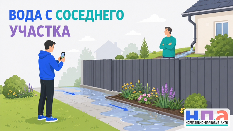 Сосед изменил рельеф, и вода стала затапливать ваш участок