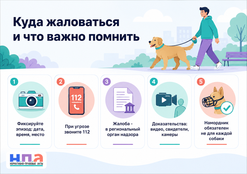 Сосед выгуливает собаку без поводка или намордника куда жаловаться и какие доказательства нужны