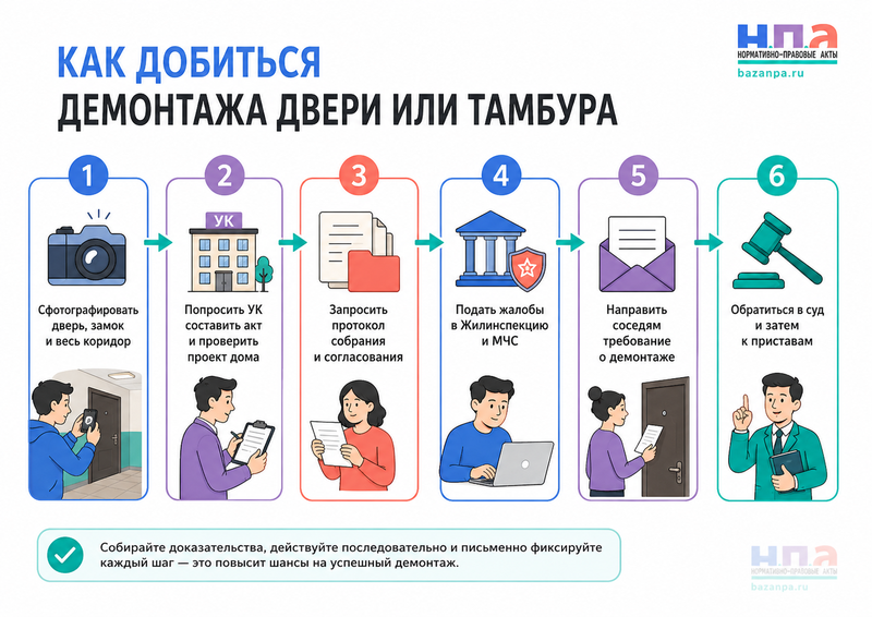 Соседи установили дверь, решетку или тамбур в общем коридоре согласование, пожарные требования и демонтаж