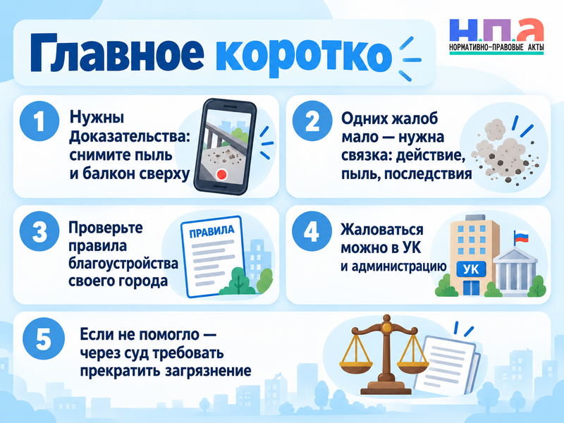Соседи вытряхивают ковры с балкона - куда жаловаться на пыль