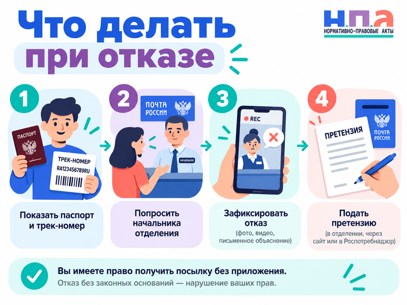 Сотрудник Почты России вскрыл посылку без согласия законно ли это