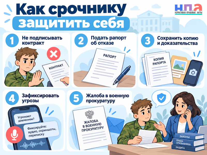 Срочника заставляют подписать контракт - как отказаться и защитить себя