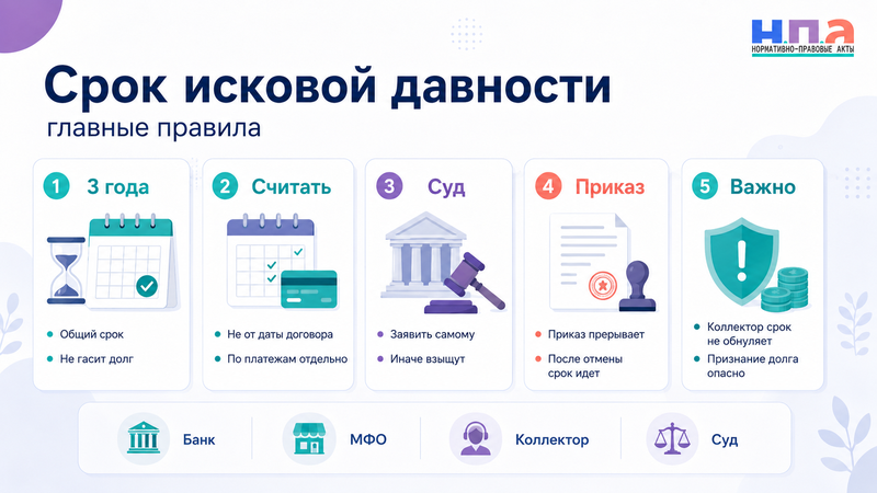 Срок исковой давности по кредиту: когда долг нельзя взыскать
