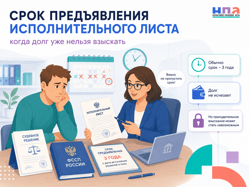 Срок предъявления исполнительного листа когда долг уже нельзя взыскать