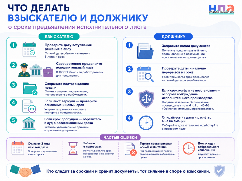 Срок предъявления исполнительного листа когда долг уже нельзя взыскать
