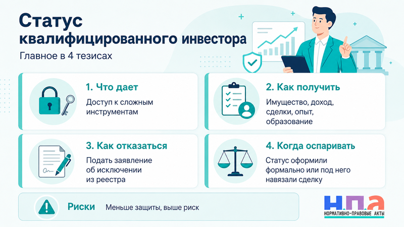 Статус квалифицированного инвестора в 2026 году как его получить, потерять и оспорить навязанную сделку