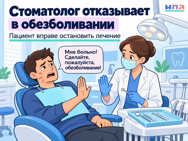 Стоматолог отказывается обезболивать лечение - что делать пациенту