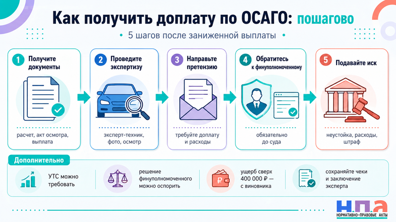 Страховая мало выплатила по ОСАГО независимая экспертиза, претензия и финансовый уполномоченный