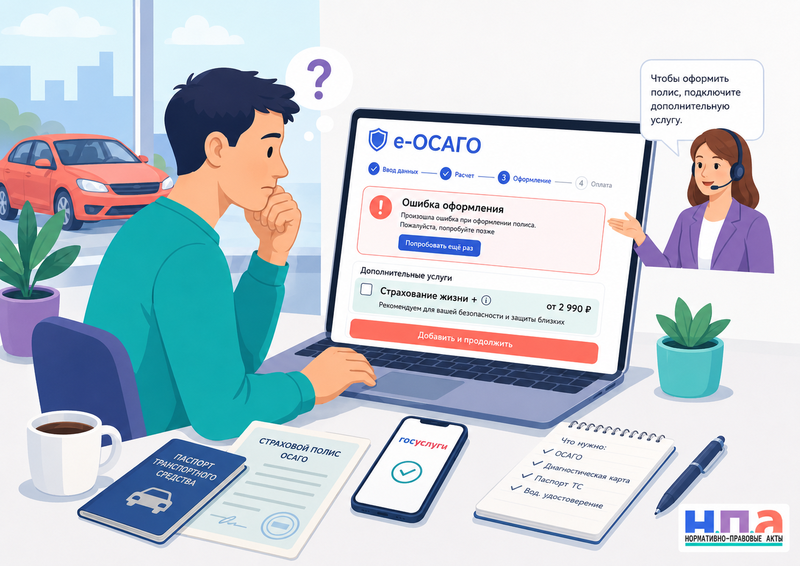Страховая отказалась продавать электронный полис ОСАГО или навязывает услуги