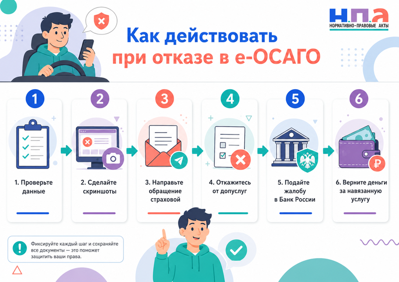 Страховая отказалась продавать электронный полис ОСАГО или навязывает услуги