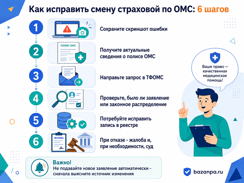 Страховую компанию по ОМС сменили без заявления или указан чужой страховщик что делать
