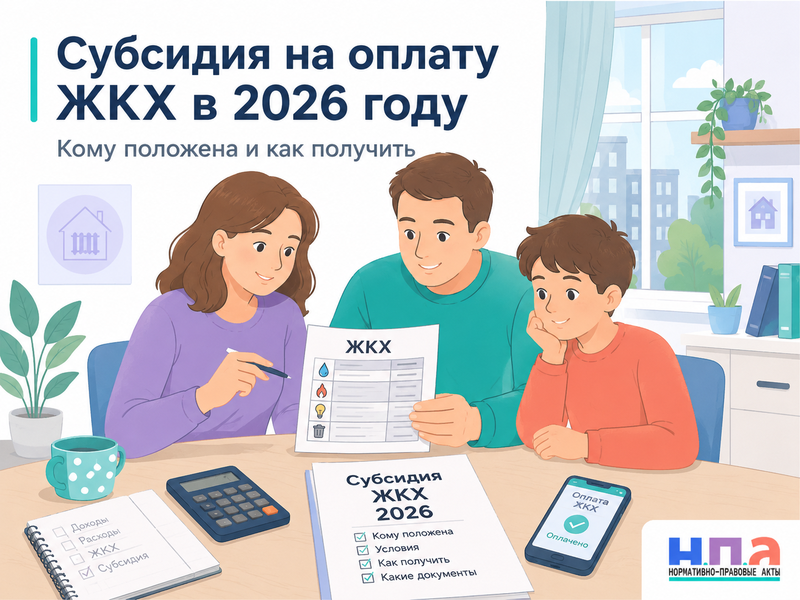 Субсидия на оплату ЖКХ в 2026 году кому положена, как рассчитать доход и почему отказывают