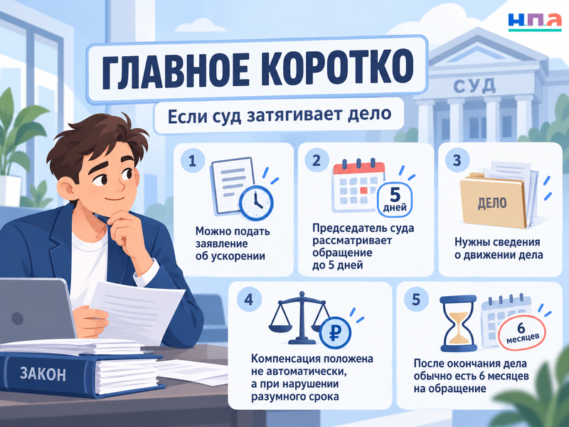 Суд годами рассматривает дело - как ускорить процесс и взыскать компенсацию