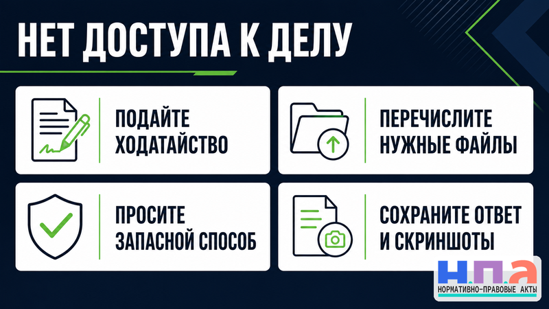 Суд не дает электронный доступ к материалам дела