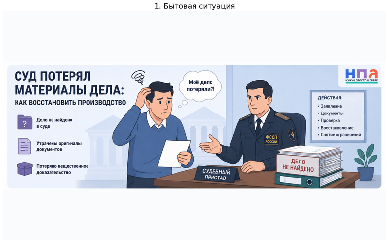 Суд потерял материалы дела, оригиналы документов или вещественные доказательства как восстановить производство