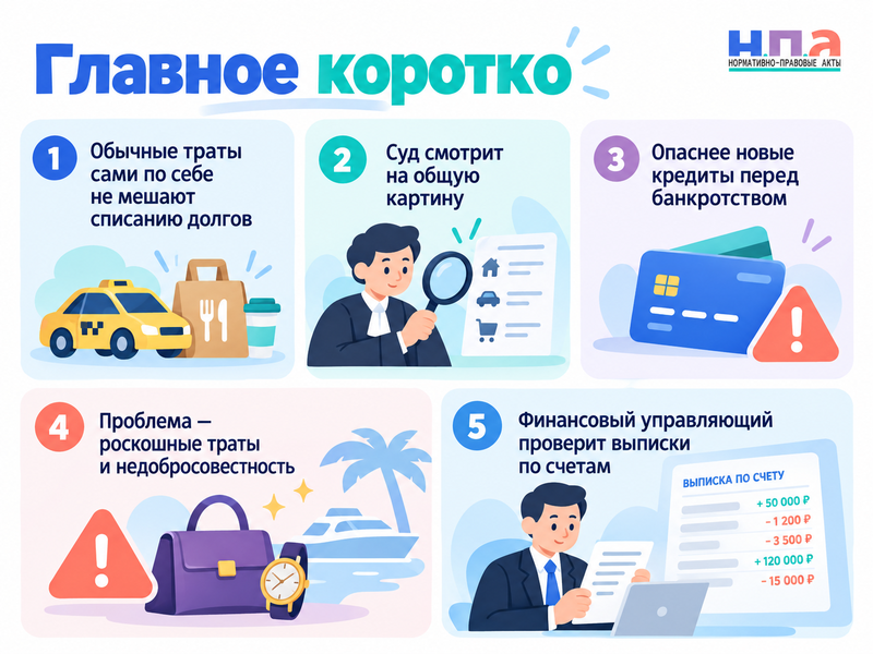 Такси и доставка еды перед банкротством - могут ли не списать долги