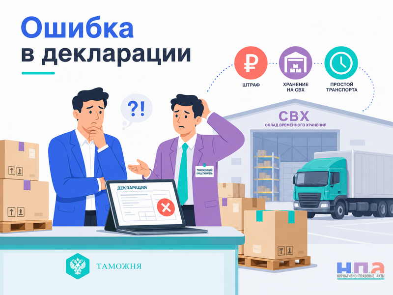 Таможенный представитель допустил ошибку в декларации кто возмещает штраф, хранение товара и простой транспорта