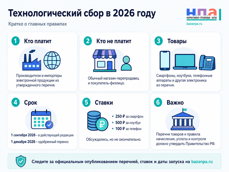 Технологический сбор в 2026 году