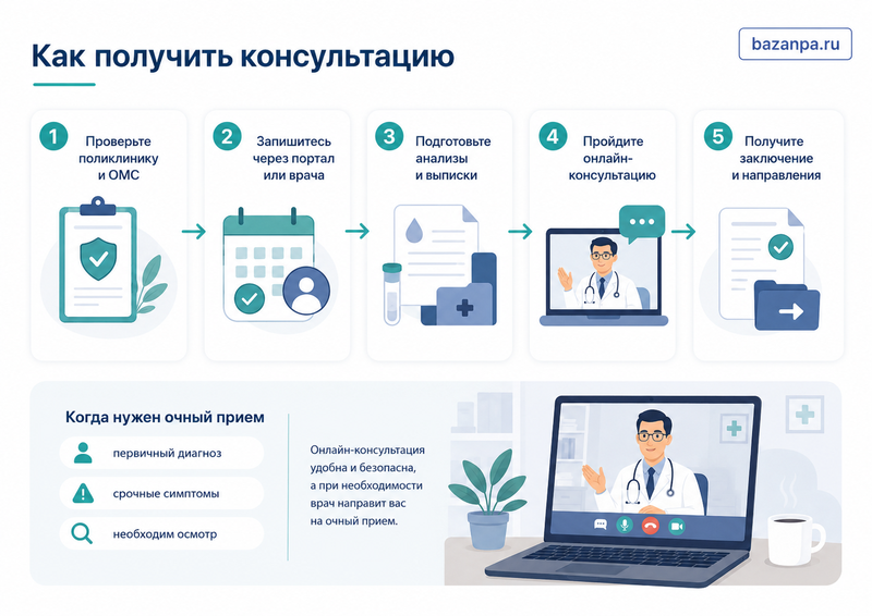 Телемедицина по ОМС в 2026 году как получить дистанционную консультацию врача и когда она бесплатна