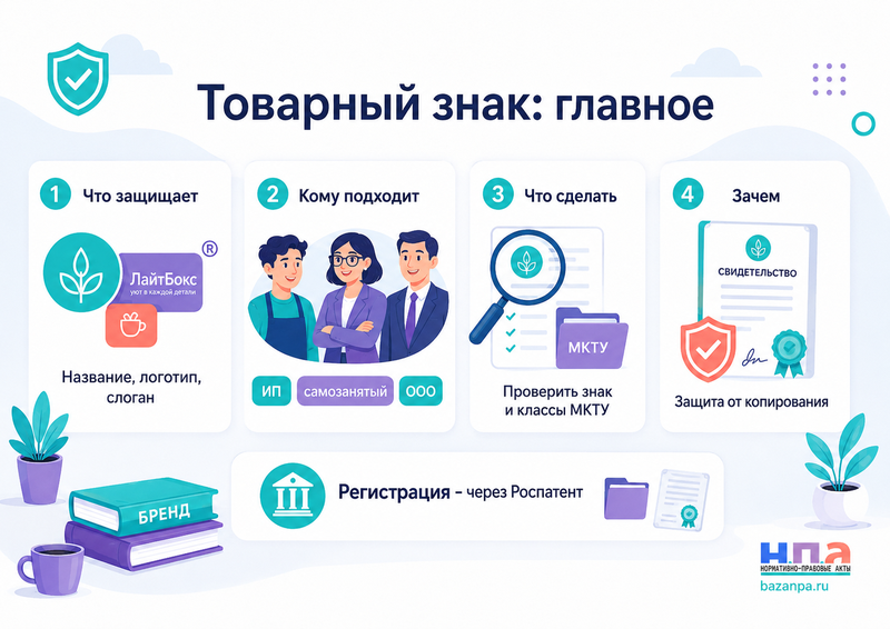 Товарный знак для ИП, самозанятого или малого бизнеса как зарегистрировать бренд и защититься от копирования