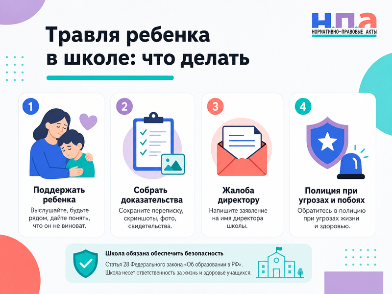 Травля ребенка в школе ответственность школы, родителей и порядок обращения