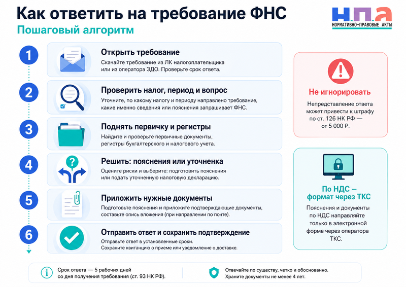 Требование ФНС о пояснениях как ответить и что будет, если проигнорировать (3)