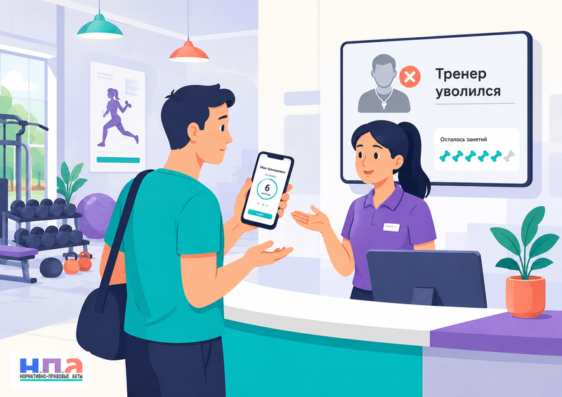 Тренер уволился, а фитнес-клуб не возвращает деньги за персональные тренировки что делать